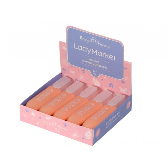 Маркер текстовыделитель "LadyMarker", ПЕРСИКОВЫЙ