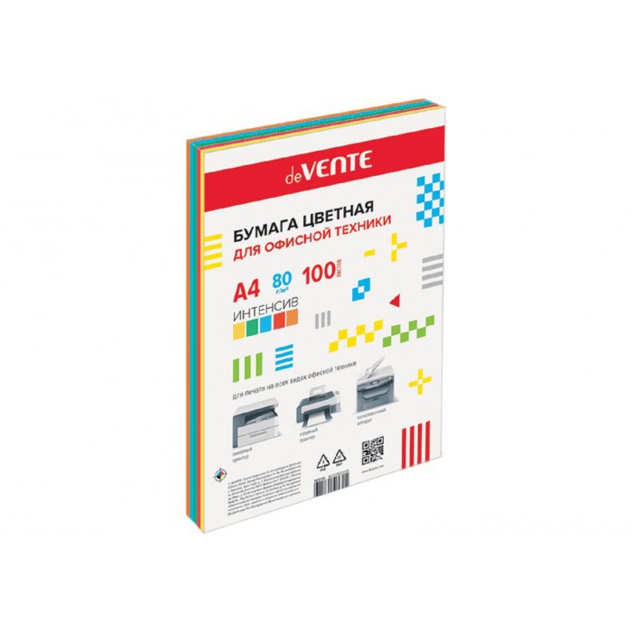 Бумага А4 100л 5цв deVENTЕ Intensive 80г/м