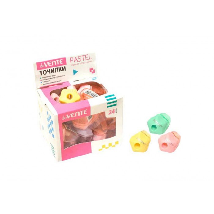 Точилка deVENTE Pastel 1 отв. с контейнером, пластик