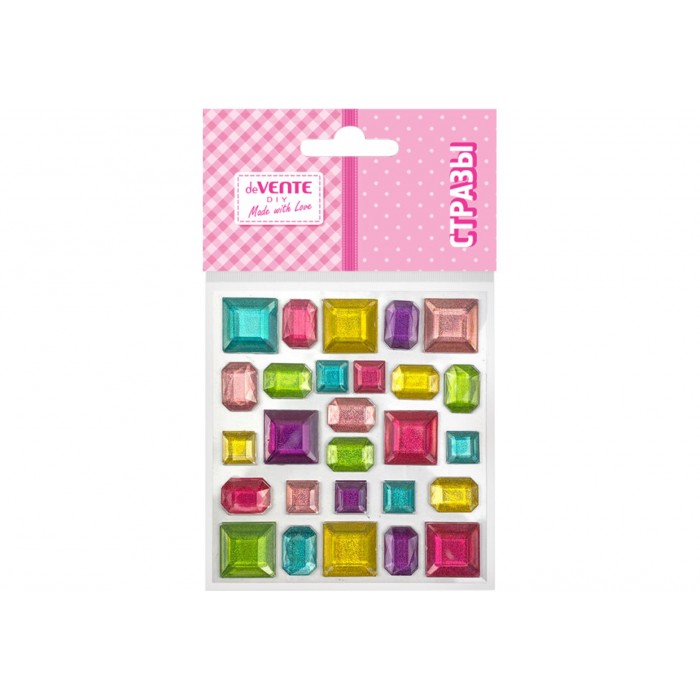 Стразы самоклеящиеся deVENTE DIY Chunky Gems Brights 27 шт, крупные, ассорти цветов