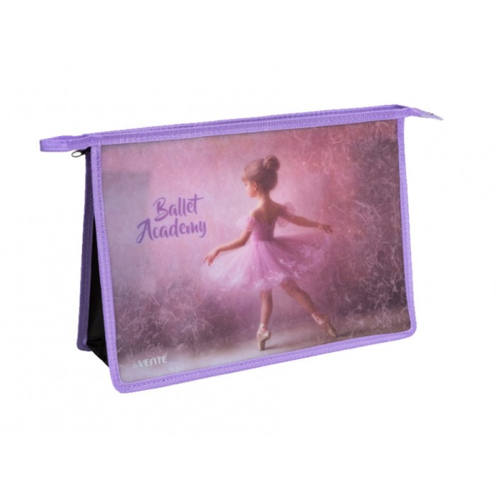 Папка для тетрадей А4 deVENTE Ballet Academy, молния сверху, 400мкм матовая, полупрозр.