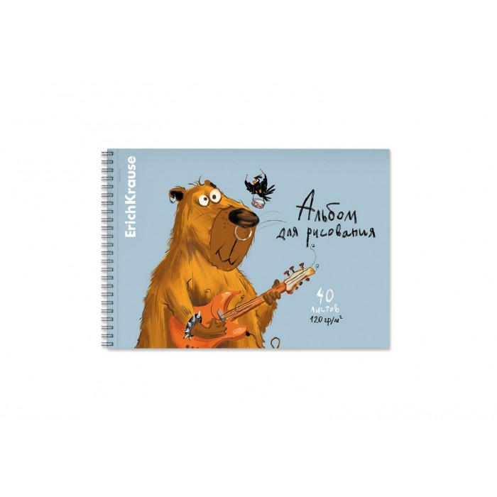 Альбом 40л А4 happy Capy. гребень,микроперфорация Erich Krause