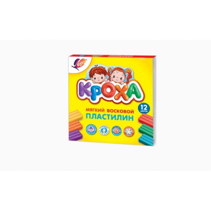 Пластилин 12цв. "Кроха" 198 гр.мягкий Луч