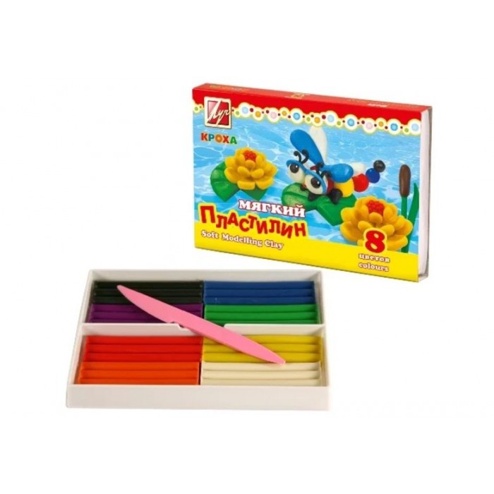 Пластилин 8цв. "Кроха" Луч