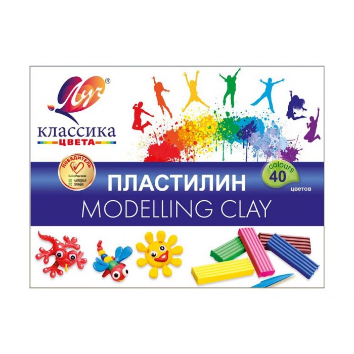 Пластилин 40цв. "Классика" Луч