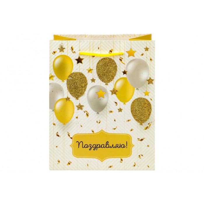Пакет подарочный Dream Cards Шарики с мат.ламинацией 18*23*10см