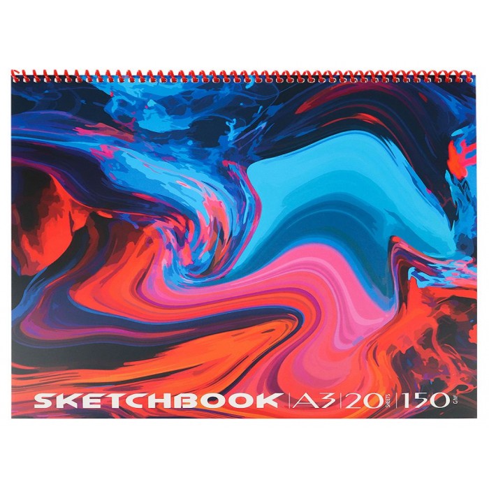 Скетчбук А3 Краски (мягкая обл, мат лам, жест подл, спираль, 20л, 150г) С20-7722