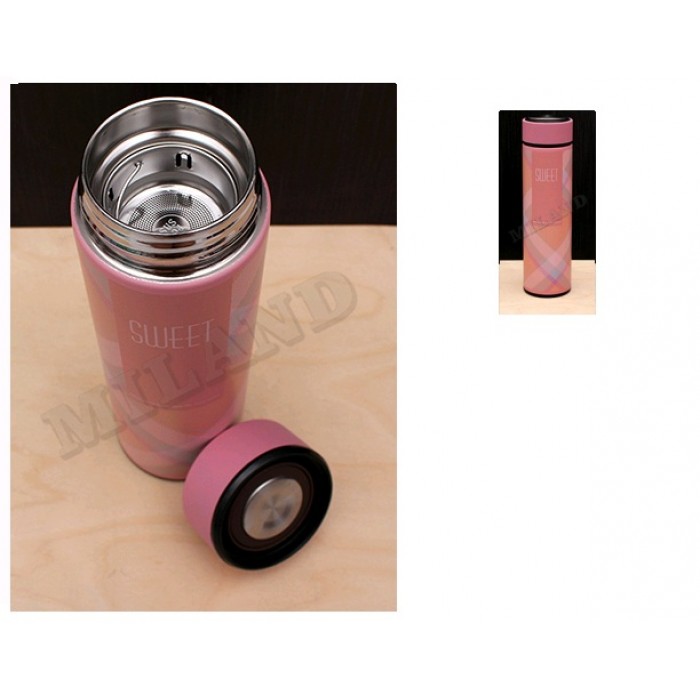 Термос с ситечком "Персиковый узор" 500 мл