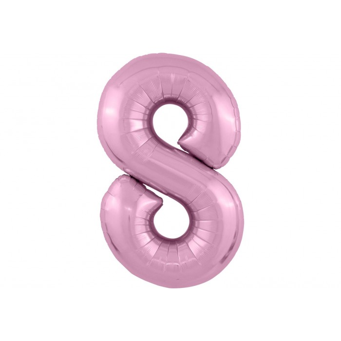 Шар Agura Slim Фламинго Цифра 8 серебро 40*102 см