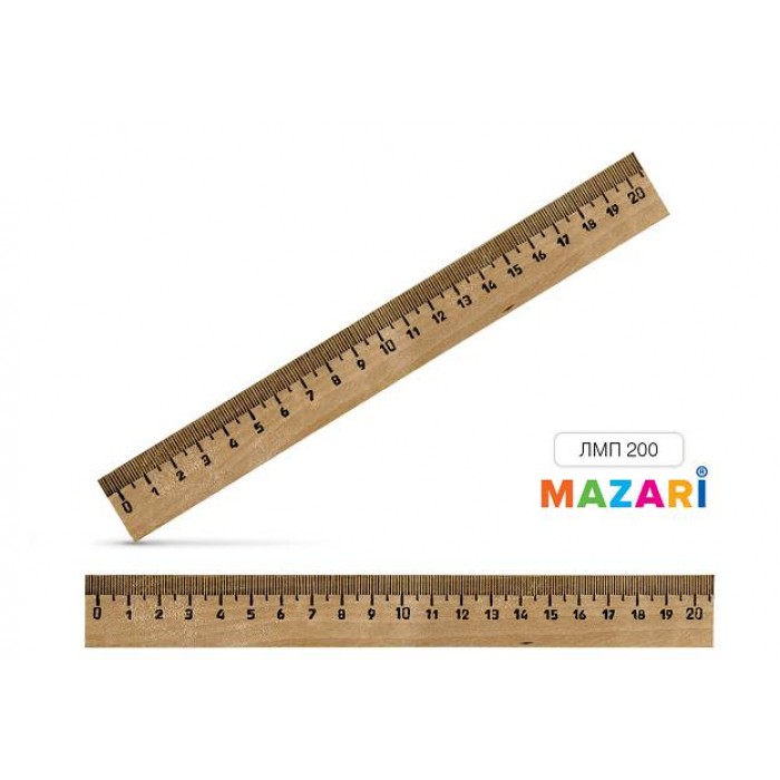 Линейка дерево 20см MAZARI