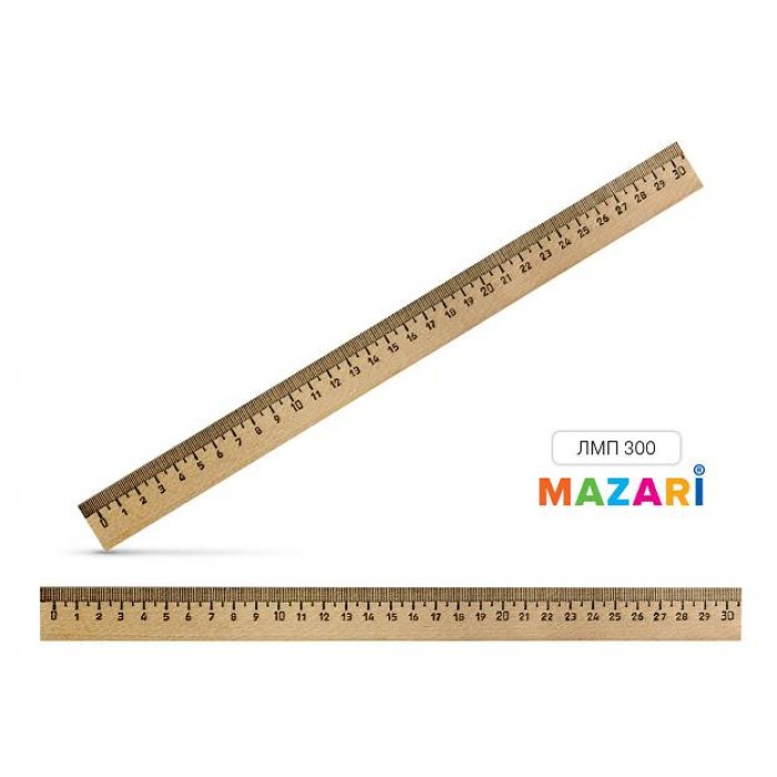 Линейка дерево 30см MAZARI