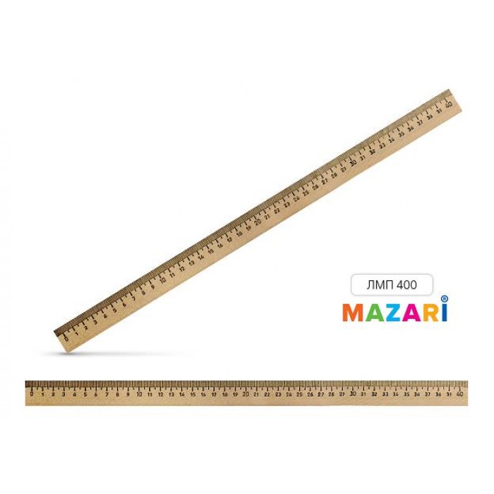 Линейка дерево 40см MAZARI