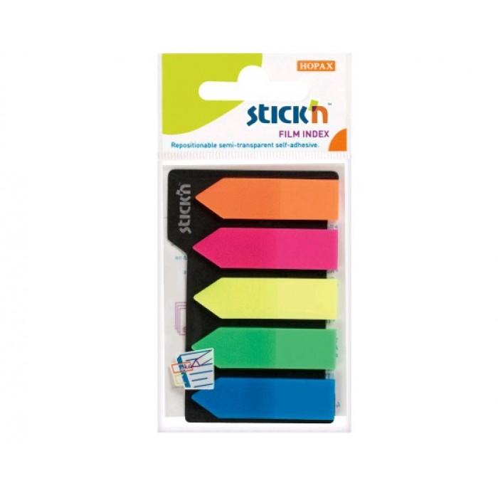 Закладки самокл..12*42 5цв.25л. Stick`n, стрелки