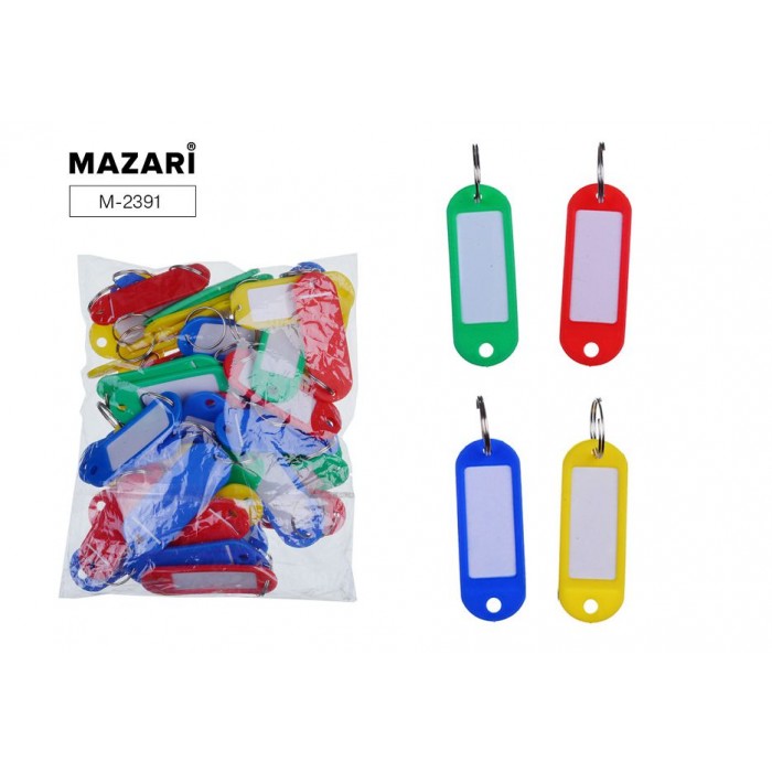 Брелок-индификатор 6*2,1См д/ключей цветные, MAZARI