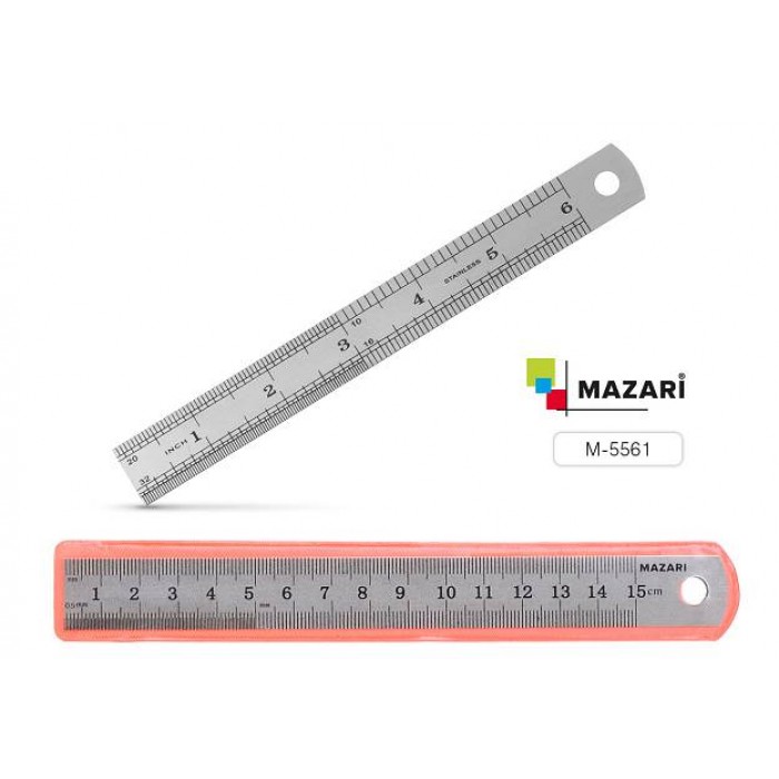 Линейка метал. 15см MAZARI