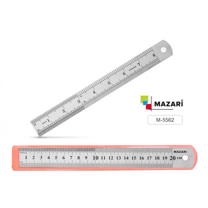 Линейка метал. 20см MAZARI