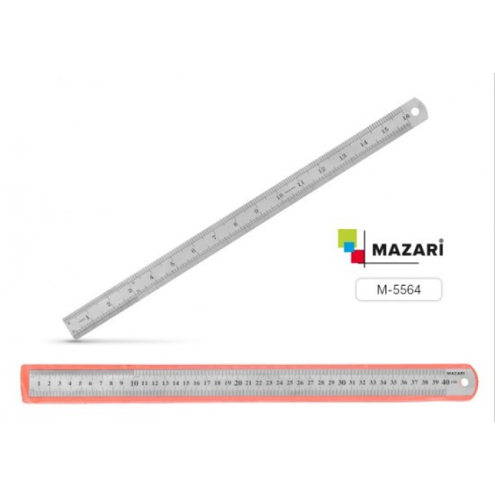 Линейка металлическая 40см MAZARI