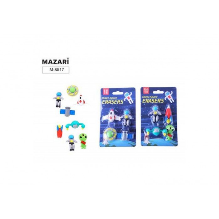 Ластики в наборе фигурный SPACE 4шт
