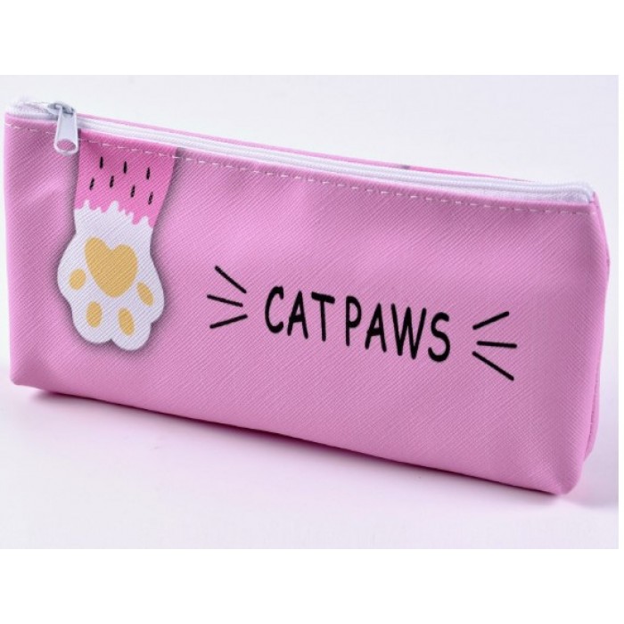 Пенал-косметичка CAT PAWS 19,5*9*2,5см на молнии, полиуретан