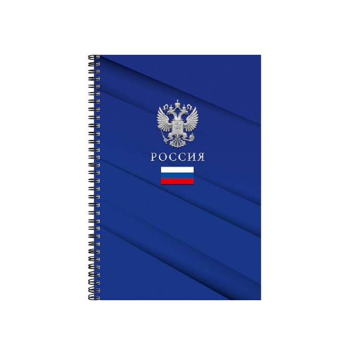 Тетрадь А4 60л # СИМВОЛИКА РОССИИ на гребне