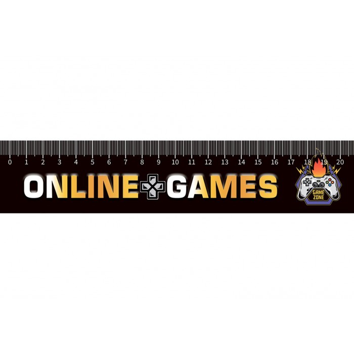 Закладка-линейка 20 см(100), GAME ZONE 2023 ЗЛ-20-GZ
