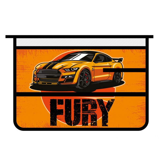 Папка для труда А4 пласт.молния сверху FURY 2023