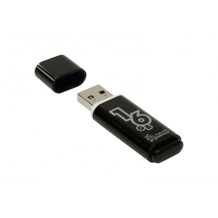 Флешка Smartbuy Glossy Black 16G USB 2.0