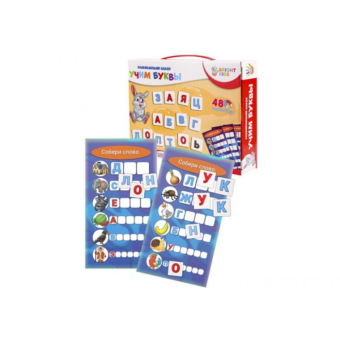 Развивающий набор на магнитах. УЧИМ БУКВЫ BRIGHT KIDS. Арт. (ИН-7629)