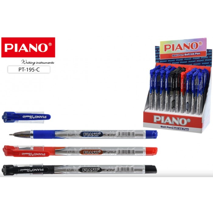 Ручка шар. Piano 195 Classic, 0,5м (35шт.-син 10шт.- черн., 5 шт- красн.)