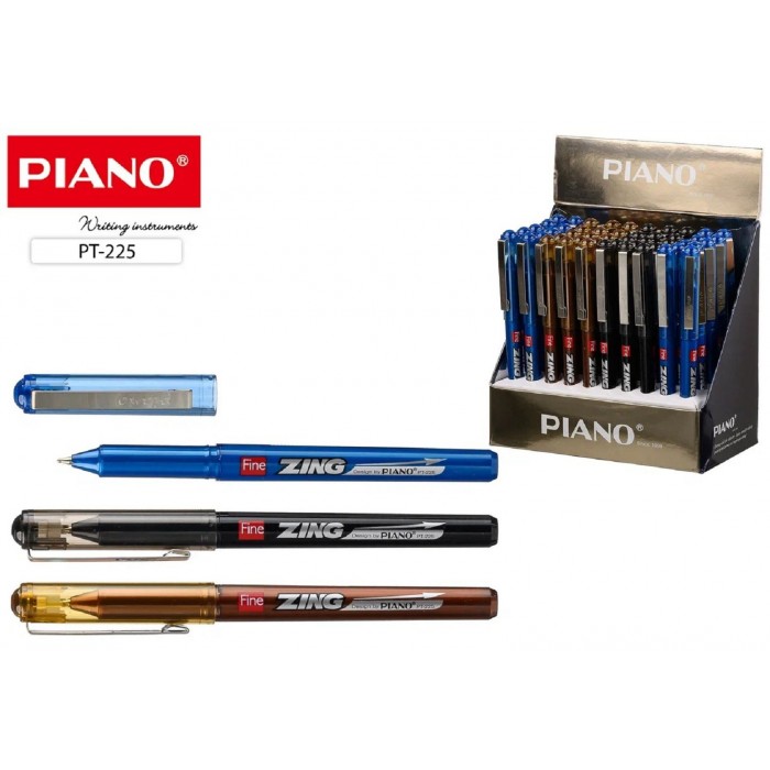 Ручка шар. Piano 225 Fine ZING 0.7мм , цв корпус,синяя