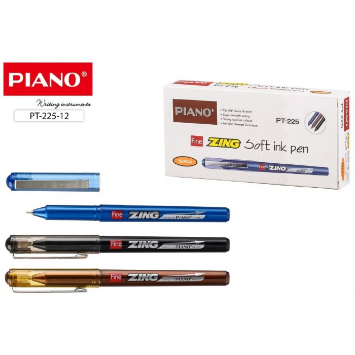Ручка шар. Piano 225 Fine ZING 0.7мм , цв корпус,синяя