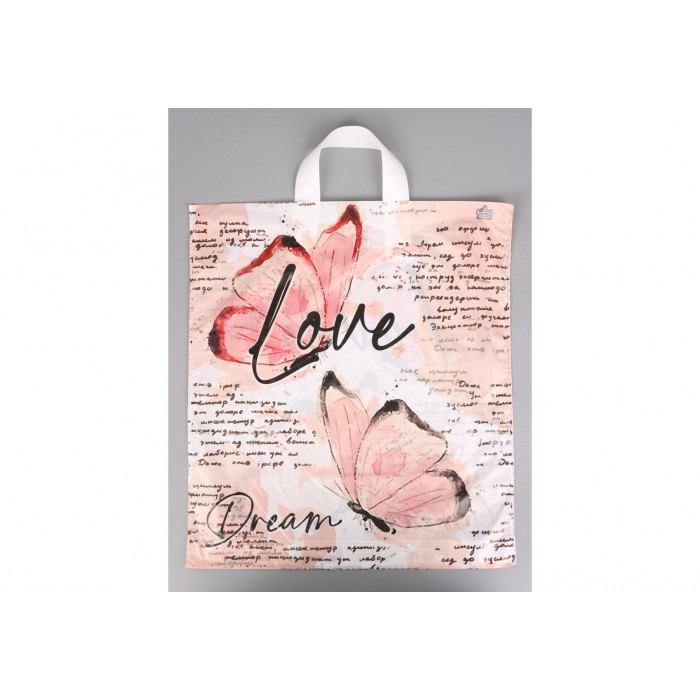 Пакет подарочный Love dream 42*38см 37мкм с петлевой ручкой