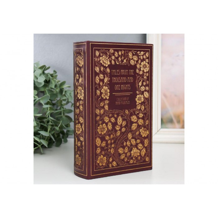 Шкатулка-книга дерево 21*13*5 см "Тысяча и одна ночь" кожзам