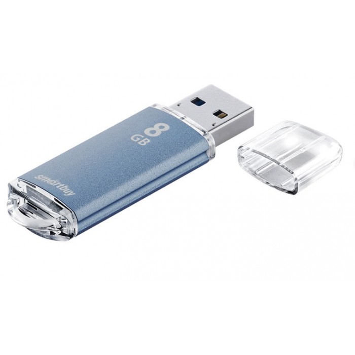 Флешка Smartbuy V-Cut синий (метал корпус) 8G