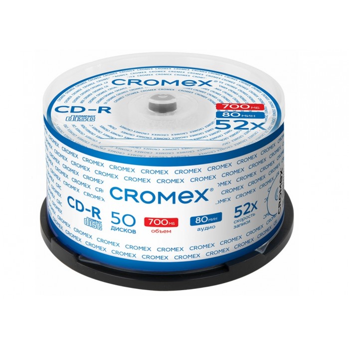 Диск CD-R 700MB 52x Cromex ( упаковке на шпиле) 50шт