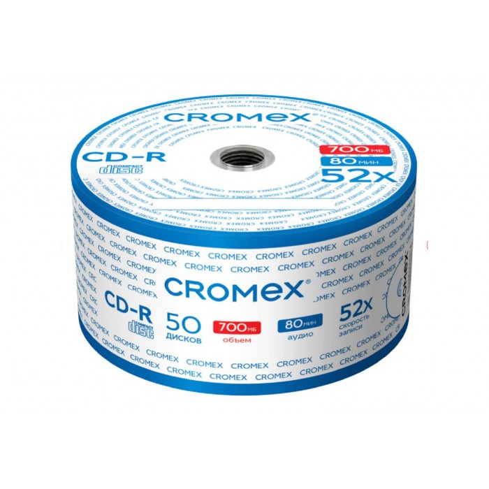 Диск CD-R 700MB 52x Cromex Bulk (термоусадка без шпиля) 50шт