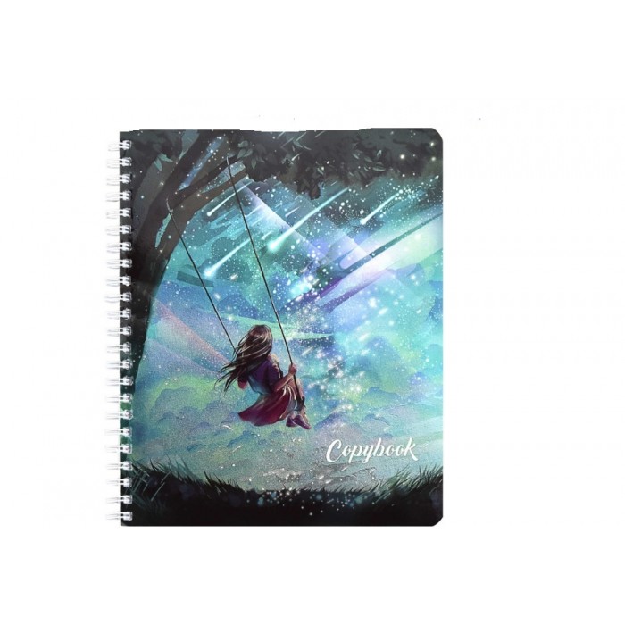 Тетрадь 80л # клетка на гребне "АНИМЕ" Copybook Феникс