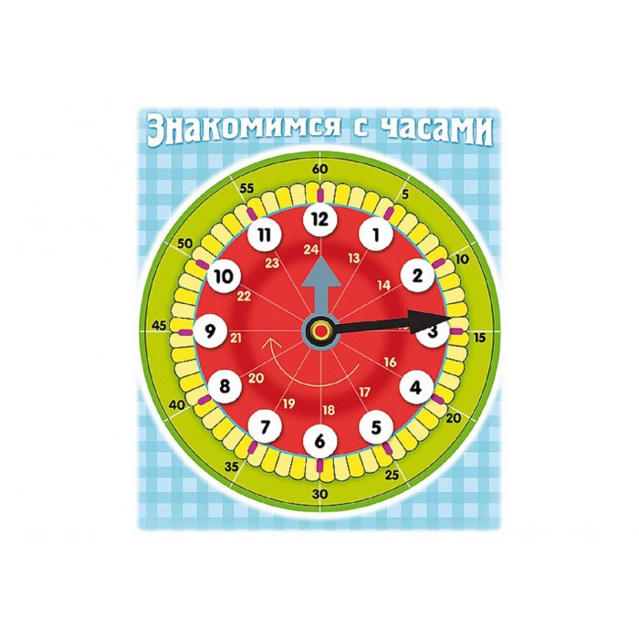 Игра А5 обучающая Знакомство с часами, европодвес