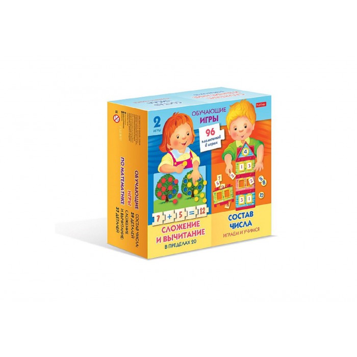 Игра А5 обучающая бучающие игры по математике, карт.коробка