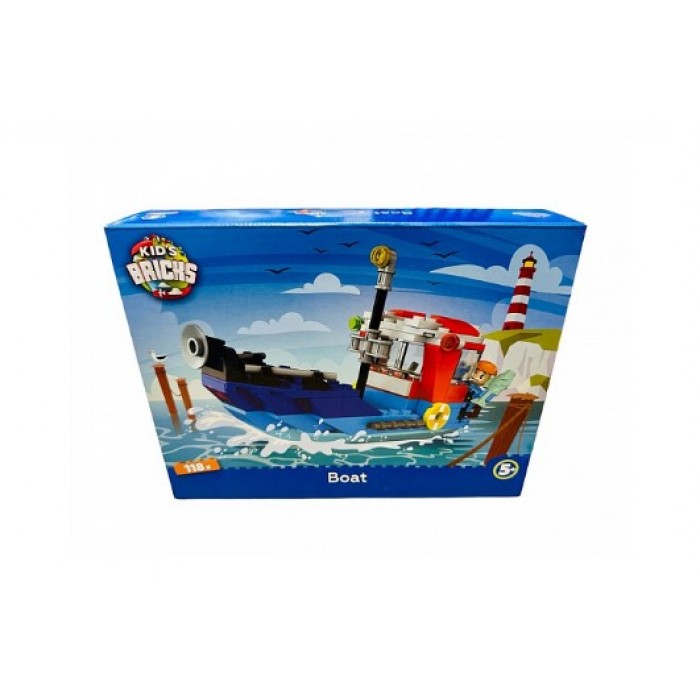 Конструктор Kids Bricks Лодка, 118дет