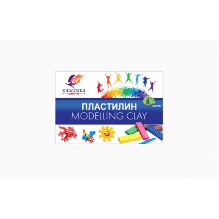 Пластилин 8цв. "Классика" 160гр. Луч