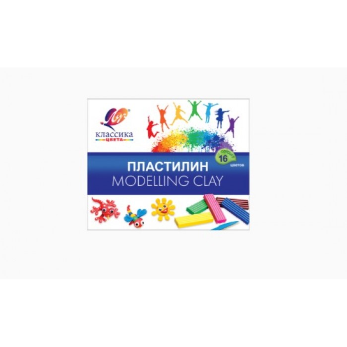 Пластилин 16цв. "Классика" . 320гр. Луч