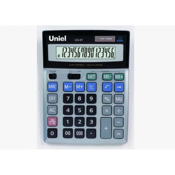 Калькулятор UNIEL настольный больш. UG-61, 16 разр., 206х155х35