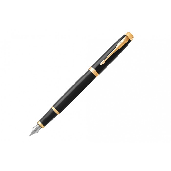 Набор подар.1 ручка перьевая PARKER "IM Core F321, Black GT (Перо F),синие чернила