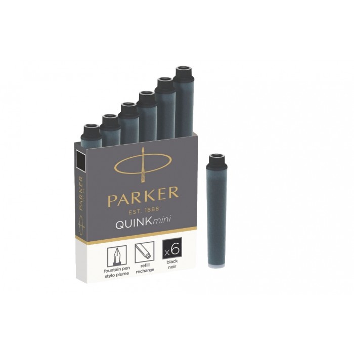 Ампула PARKER Quink Mini Cartridges Z17, 6шт черные